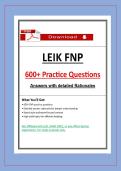 LEIK FNP Exam Practice Questions &lpar;2026&rpar; &ndash; 600&plus; Questions&comma; Answers & Detailed Rationales for Family Nurse Practitioner Board Exam Prep &lpar;PDF&rpar;