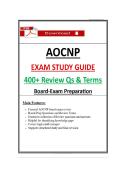 AOCNP Exam Study Guide &ndash; 400&plus; Review Questions & Terms for Advanced Oncology Certified Nurse Practitioner &lpar;2026&rpar; Board Exam Prep &lpar;PDF&rpar;