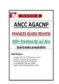 ANCC AGACNP Frances Guide Review &ndash; 100&plus; Practice Questions & Answers for &lpar;2026&rpar; Adult-Gerontology Acute Care NP Board Exam Prep PDF