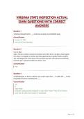 VIRGINIA STATE INSPECTION ACTUAL&NewLine;EXAM QUESTIONS WITH CORRECT&NewLine;ANSWERS