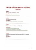 TFM11 Actual Exam Questions and Correct&NewLine;Answers
