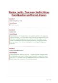 Shadow Health - Tina Jones&comma; Health History Exam Questions and Correct Answers