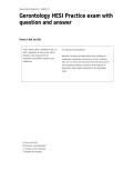 Gerontology HESI Practice exam with question and answer