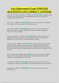 Law Enforcement Exam UPDATED &NewLine;QUESTIONS AND CORRECT ANSWERS