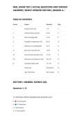 REAL ASVAB TEST &vert; ACTUAL QUESTIONS AND VERIFIED&NewLine;ANSWERS &vert; NEWLY UPDATED EDITION &vert; GRADED A&plus;
