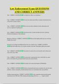 Law Enforcement Exam QUESTIONS &NewLine;AND CORRECT ANSWERS