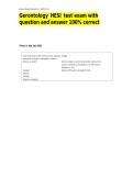 Gerontology HESI test exam with question and answer 100&percnt; correct