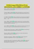 TCOLE Exam UPDATED ACTUAL &NewLine;QUESTIONS AND CORRECT ANSWERS