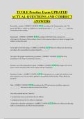 TCOLE Practice Exam UPDATED &NewLine;ACTUAL QUESTIONS AND CORRECT &NewLine;ANSWERS