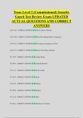 Texas Level 3 &lpar;Commissioned&rpar; Security &NewLine;Guard Test Review Exam UPDATED &NewLine;ACTUAL QUESTIONS AND CORRECT &NewLine;ANSWERS
