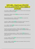 SOW 6404 &ndash; Final Exam UPDATED &NewLine;ACTUAL QUESTIONS AND CORRECT &NewLine;ANSWERS