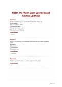 NBEO- Oc Pharm Exam Questions and Answers UpdATED&period;