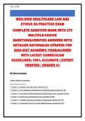 WGU D909 Healthcare Law and Ethics OA Exam Prep &vert; 275&plus; Questions with Verified Answers & Detailed Rationales &vert; Updated 2026-2027 &vert; Graded A&plus;