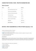 CANNON TRUST SCHOOL I EXAM &ndash; PRACTICE EXAMINATION 2026