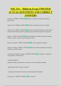 NSG 214 &ndash; Midterm Exam UPDATED &NewLine;ACTUAL QUESTIONS AND CORRECT &NewLine;ANSWERS