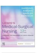 TEST BANK FOR Lewis's Medical-Surgical Nursing&comma; 13th Edition by Mariann M&period; Harding&comma; Jeffrey Kwong&comma; Debra Hagler&comma; and Courtney Reinisch ISBN&colon; 978-0443121791COMPLETE GUIDE LATEST 2026&excl;&excl;&excl;