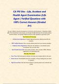 CA PSI Site - Life&comma; Accident and Health Agent Examination &lpar;Life Agent &vert; Verified Questions with 100&percnt; Correct Answers &lpar;Graded A&plus;&rpar;&NewLine;