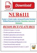 NUR 6111 Exams 1&ndash;3 Study Guide &vert; Advanced Practice Nursing I &vert; William Paterson University &vert; Questions&comma; Answers & Rationales