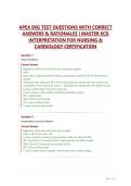 APEX EKG TEST QUESTIONS WITH CORRECT ANSWERS & RATIONALES&period;