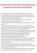 Advanced Medical Life Support &lpar;AMLS&rpar; Review Exam Questions and Correct Answers 2026&sol;2027 &vert; Comprehensive Study Guide