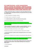 FCTC WRITTEN EXAM &ndash; LATEST 200 QUESTIONS &NewLine;&lpar;MOSTLY TESTED&rpar; AND ANSWERS &vert; VERIFIED ANSWERS &NewLine;PLUS RATIONALES &vert; GUARANTEED PASS &vert; LATEST EXAM &NewLine;UPDATE &vert; EXAM PREP &vert; STUDY GUIDE &vert; PRACTICE TEST