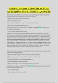 NURS-4331 Exam UPDATED ACTUAL &NewLine;QUESTIONS AND CORRECT ANSWERS