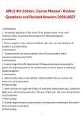 AMLS 4th Edition Course Manual &ndash; Review Questions and Revised Answers &vert; Advanced Medical Life Support Study Guide 2026&sol;2027