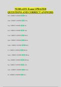 NURS-4331 Exam UPDATED &NewLine;QUESTIONS AND CORRECT ANSWERS