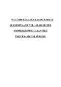 WGU D080 Latest Update Questions And&NewLine;100&percnt; Verified Answers&comma; Guaranteed&NewLine;Pass&excl;&excl;EXAMS FOR NURSING