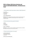 HESI A2 Biology 2026 Practice Questions and Answers with Detailed Rationales &ndash; Nursing Entrance Exam