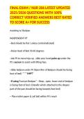 FINAL EXAM &sol; NUR 206 LATEST UPDATED 2025&sol;2026 QUESTIONS WITH 100&percnt; CORRECT VERIFIED ANSWERS BEST RATED TO SCORE A&plus; FOR SUCCESS