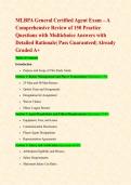 MLBPA General Certified Agent Exam &ndash; A Comprehensive Review of 150 Practice Questions with Multichoice Answers with Detailed Rationale&vert; Pass Guaranteed&vert; Already Graded A&plus;
