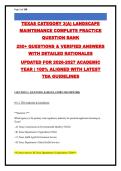 Texas Pesticide Applicator Exam Prep &vert; 255&plus; Questions with Verified Answers & Detailed Rationales &vert; TDA Category 3A Landscape Maintenance &vert; Updated 2026-2027
