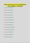 NURS 4331 Exam ACTUAL QUESTIONS &NewLine;AND CORRECT ANSWERS