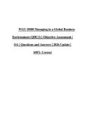 WGU D080 Managing in a Global Business&NewLine;Environment &lpar;QHC2&rpar; &vert; Objective Assessment &vert;&NewLine;OA &vert; Questions and Answers &vert; 2026 Update &vert;&NewLine;100&percnt; Correct