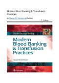Test Bank - Modern Blood Banking and Transfusion Practices&comma; 7th Edition &lpar;Harmening&comma; 2019&rpar;&comma; Chapter 1-29 Fully Covered 2026&sol;2027
