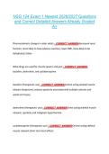 NSG 124 Exam 1 Newest 2026&sol;2027 Questions &NewLine;and Correct Detailed Answers Already Graded &NewLine;A&plus; 