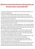 AMLS Paramedic Study Set Exam &ndash; Questions and Revised Answers &vert; Advanced Medical Life Support Study Guide 2026&sol;2027