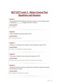 BCIT ELTT Level 3 - Motor Control Test Questions and Answers&period;