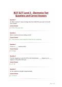 BCIT ELTT Level 3 - Electronics Test Questions and Correct Answers