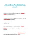NUR 104- WVJC Exam 2 Newest 2026&sol;2027 &NewLine;Questions and Correct Detailed Answers Already &NewLine;Graded A&plus; 