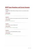 &NewLine;BCOT Exam Questions and Correct Answers
