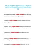 NUR 505-Exam 2 Latest 2026&sol;2027 Questions &NewLine;and Correct Detailed Answers Already Graded &NewLine;A&plus; 