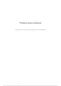 Corporate Finance 2022 Practice Exam Solutions &vert; UvA