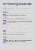 Rasmussen University-Florida NUR 2063 Pathophysiology exam 2 &vert; Questions with 100&percnt; Verified Answers &vert; Latest Update