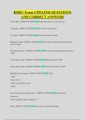 BMEU Exam UPDATED QUESTIONS &NewLine;AND CORRECT ANSWERS
