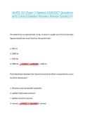 NURS 221 Exam 3 Newest 2026&sol;2027 Questions &NewLine;and Correct Detailed Answers Already Graded A&plus; 