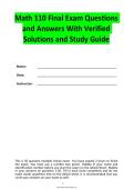 MATH 110 Final Examination Study Guide &vert; Questions and Solutions