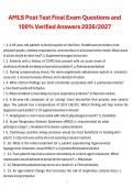 AMLS Post Test Final Exam Questions and Verified Answers &vert; Advanced Medical Life Support Study Guide 2026&sol;2027