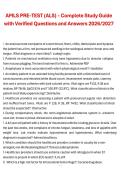 AMLS Pre-Test &lpar;ALS&rpar; &ndash; Complete Study Guide with Verified Questions and Answers &vert; Advanced Medical Life Support 2026&sol;2027